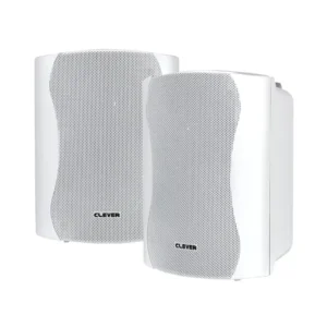 Clever Acoustics WPS 25T WHITE 100V Weatherproof Speakers Pair