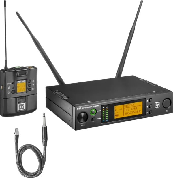 Electro-voice RE3-BPGC UHF Wireless Set Featuring the GCC instrument Cable