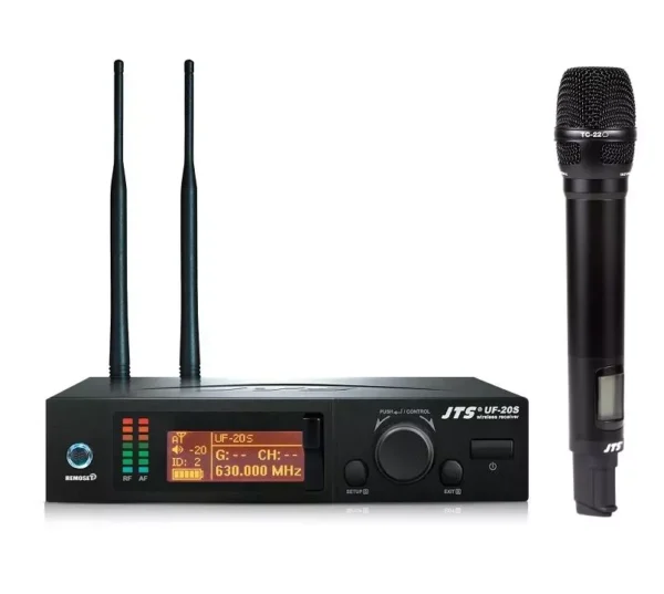 JTS UF-20S JSS-20 UHF Single Channel Wideband True Diversity Handheld Wireless Microphone System