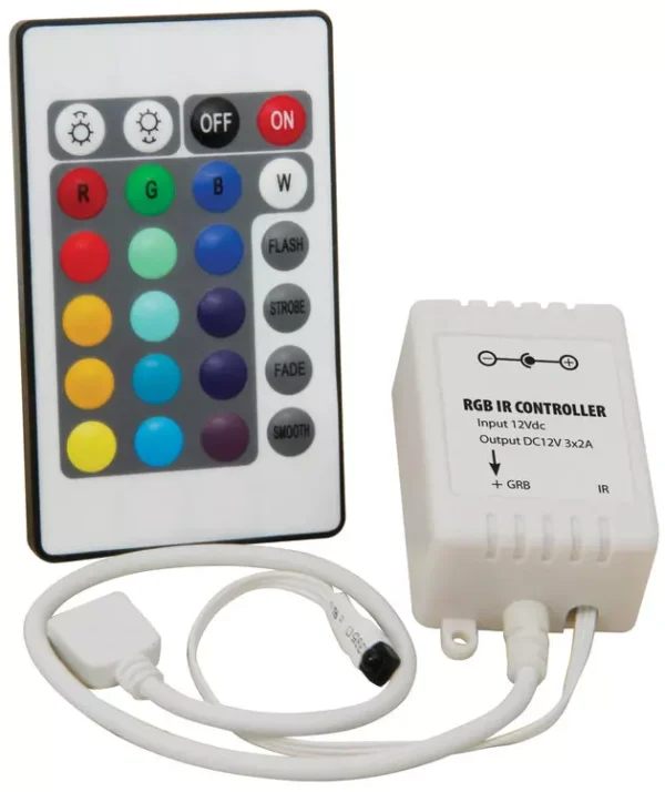 LYYT RGB LED Tape Controller with 24 Key IR Remote LTC22IR
