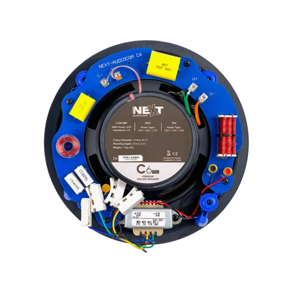 NEXT AUDIOCOM 8 x C6 Pro 6.5" PREMIUM CEILING SPEAKER [100V|8?] MX350 6-ZONE MIXER AMPLIFIER, 350W [100V|8?]