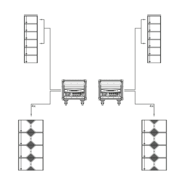 NEXT PROAUDIO LA122 6x4 Passive Line Array System