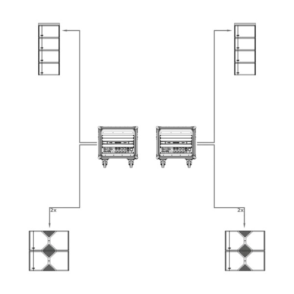 NEXT PROAUDIO LA122A 4x2 Active Line Array System