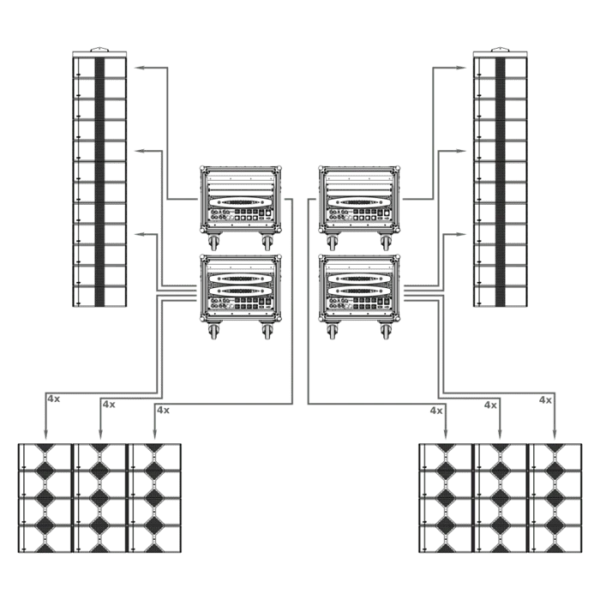 NEXT PROAUDIO LA212x 12x12 Passive Line -Array System