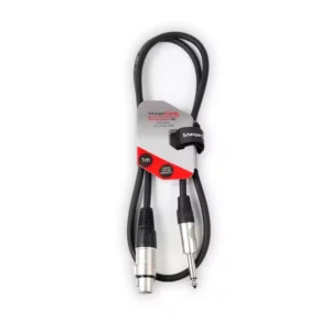 StageCore CORE 300 Female XLR Mono Jack Connector, Professional Audio Cable, Includes Hook and Loop Tie