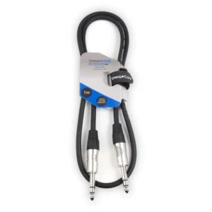 StageCore CORE 161 Stereo Jack Plug, Professional Audio Cable - Includes Hook and Loop Tie