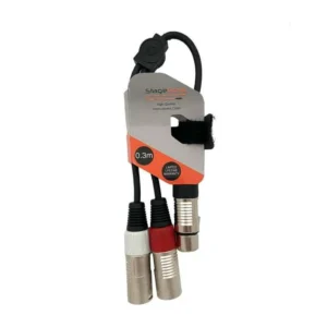 StageCore iCORE 920 Professional Audio Signal Cable - Includes Hook & Loop Tie 0.3m Length