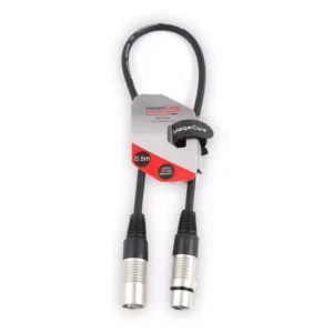 StageCore CORE 350 Female XLR Connector - Male XLR Connector, Professional Audio Cable - Includes Hook & Loop Tie