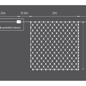 LED Net Lights with Controller NL240-WWC