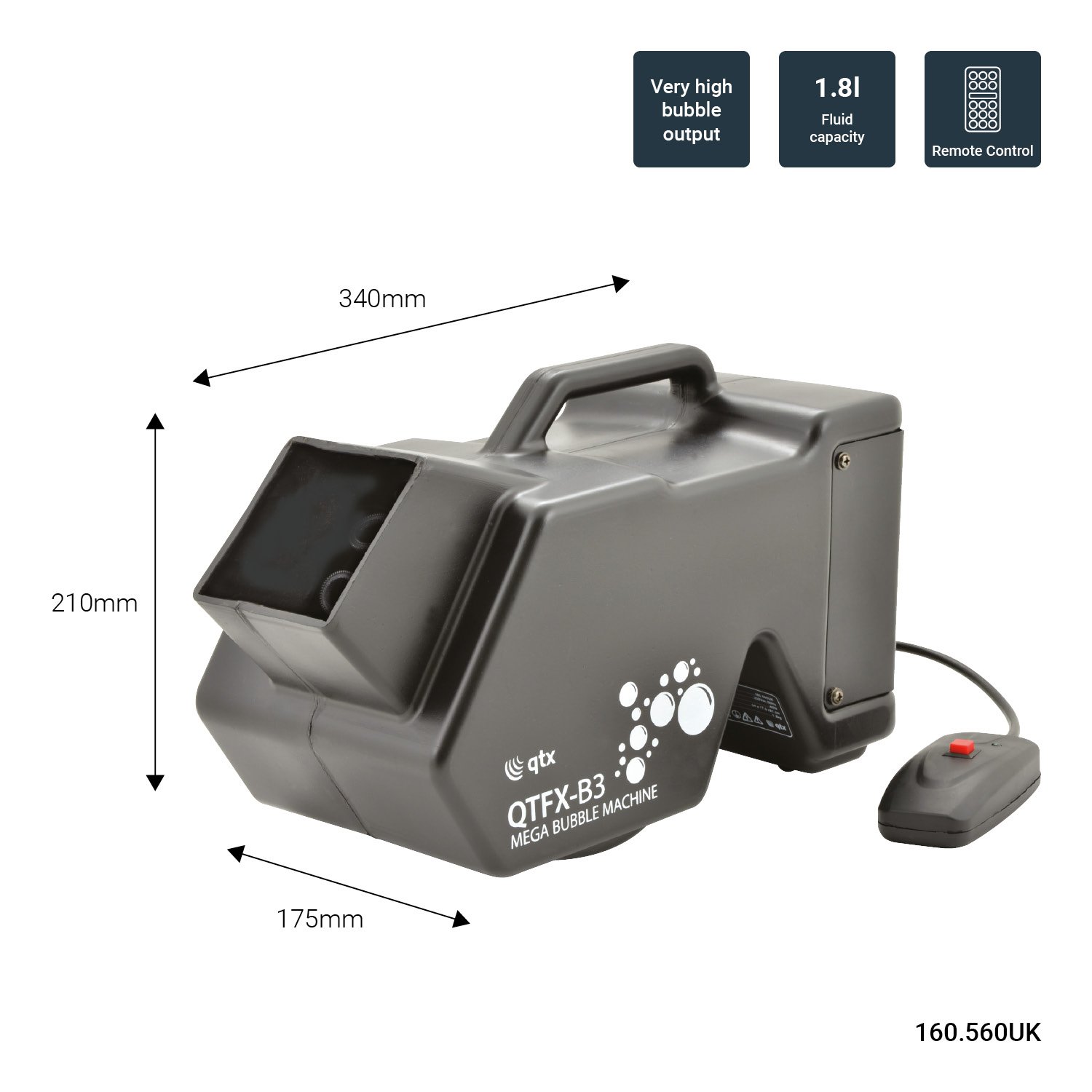 QTX QTFX-B3: Mega Bubble Machine QTFX-B3