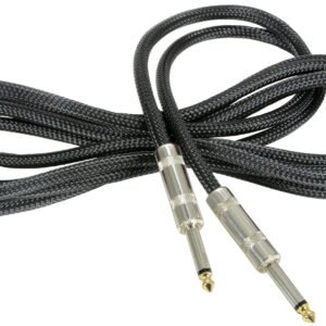 Citronic Classic Retro Braided Guitar Leads 6.3mm Mono Jack Plug - 6.3mm Mono Jack Plug