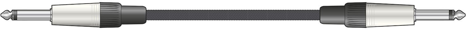 Citronic Classic Retro Braided Guitar Leads 6.3mm Mono Jack Plug - 6.3mm Mono Jack Plug