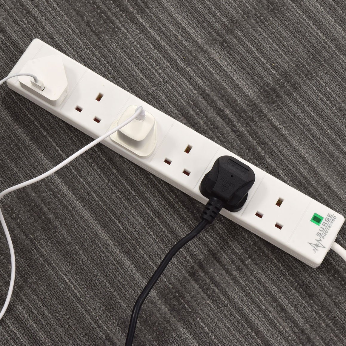Mercury 6 Gang Extension Leads with Surge Protection