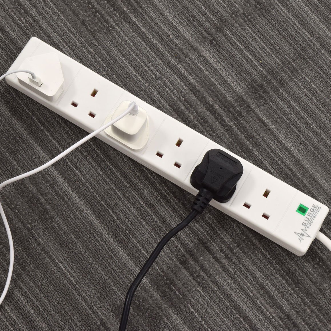 Mercury 6 Gang Extension Leads with Surge Protection