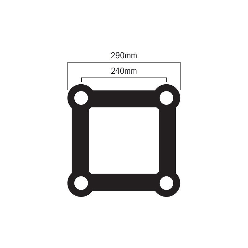 F34 PL 2.5m Stage Black Truss