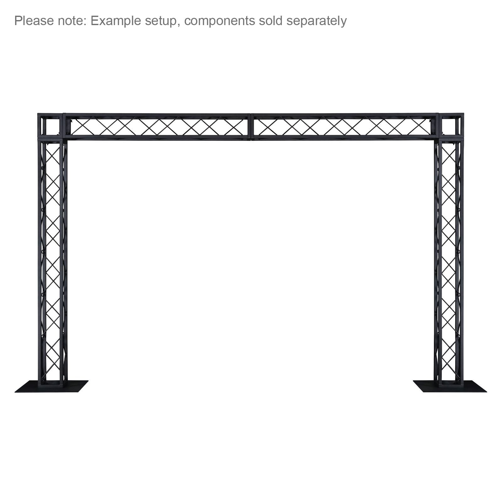 0.5m Quad Steel DecoTruss Black