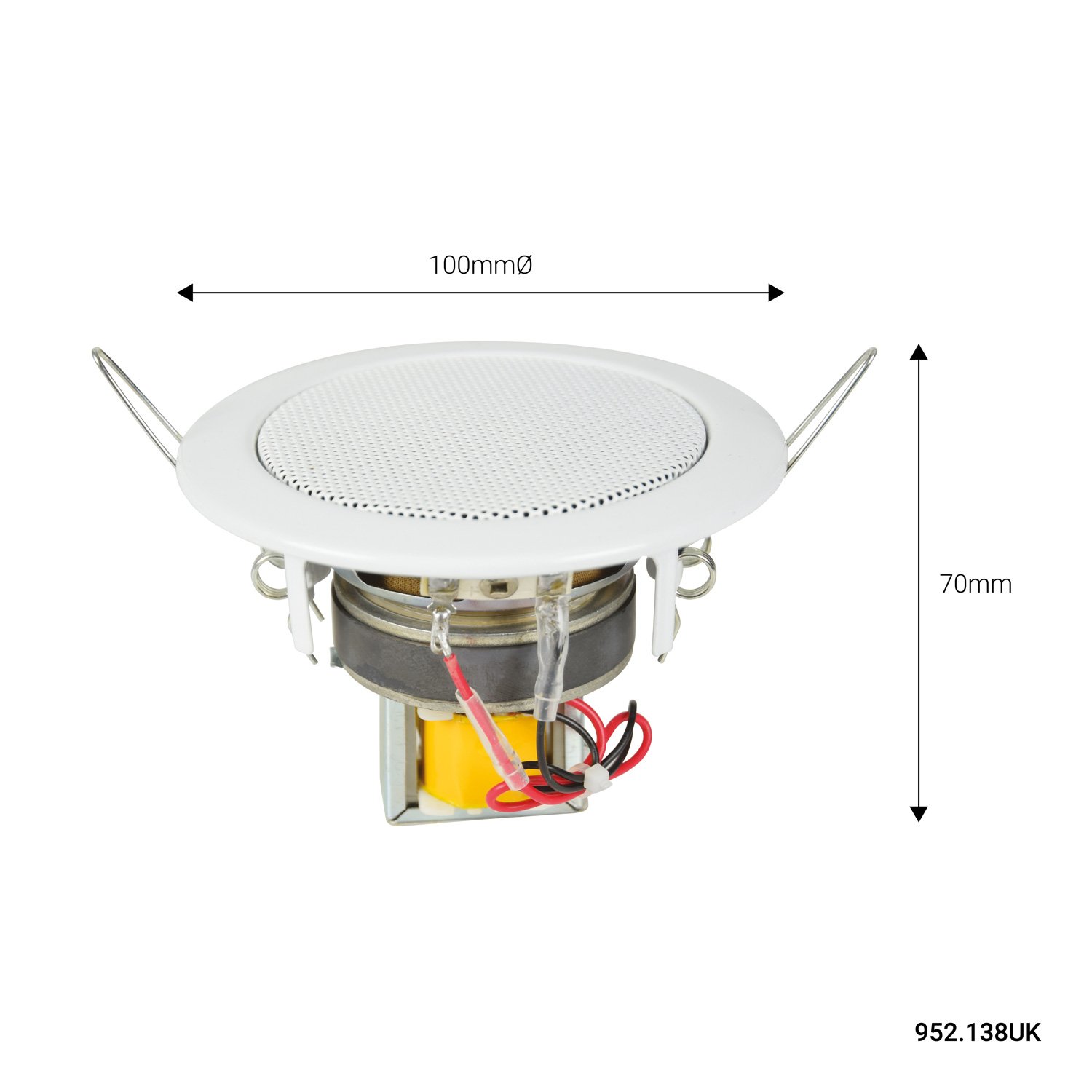Adastra 3" Metal Bathroom 100V Ceiling Speaker EC36V