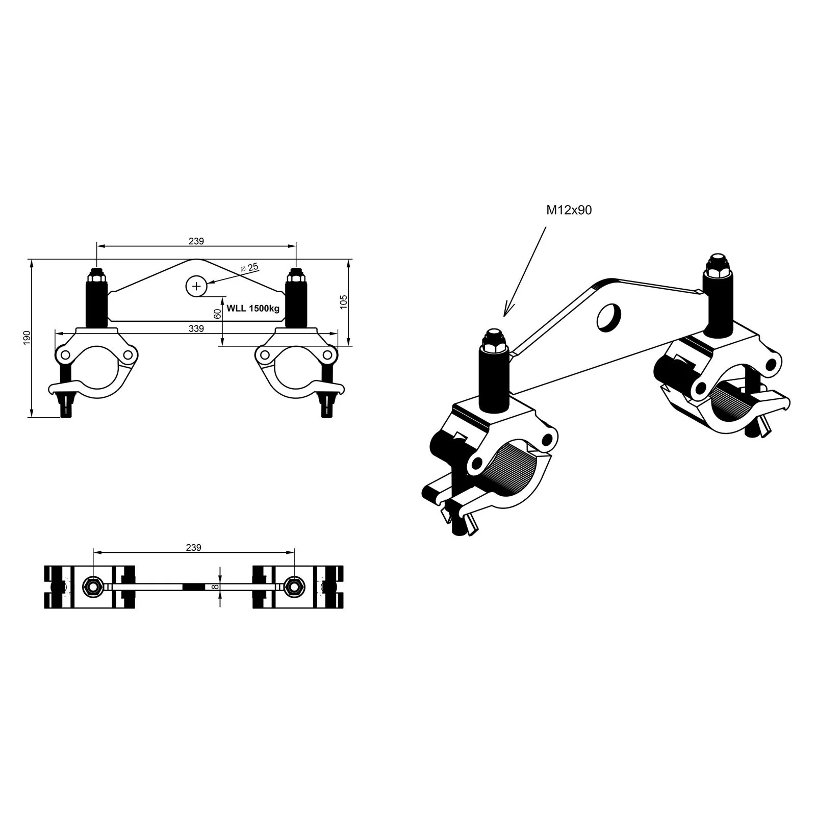 F33/F33PL/F34/F34PL Gizmo Black Global Truss F33/F33PL/F34/F34PL Gizmo Black - Image 2