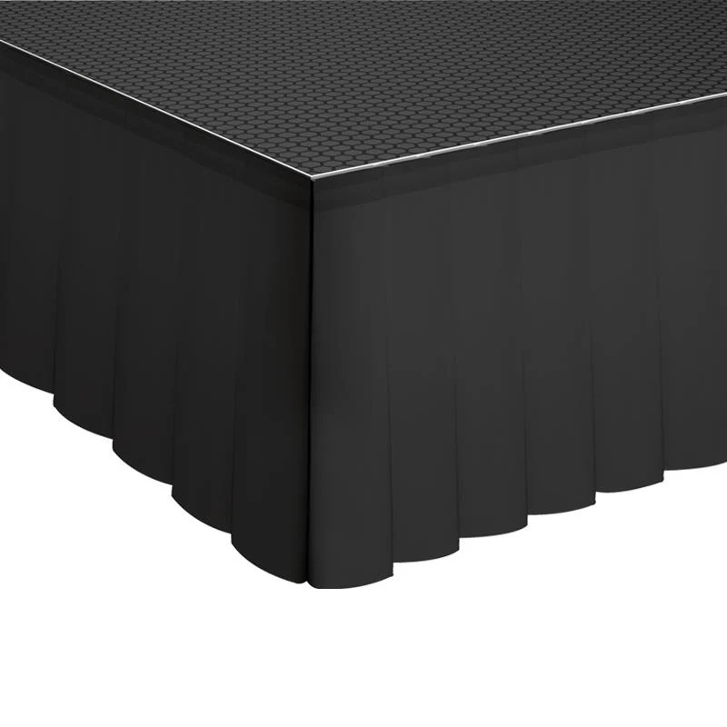 Polyester Skirt 105 x 100cm Pleated Global Truss GT Stage Deck Polyester Skirt 105 x 100cm Pleated