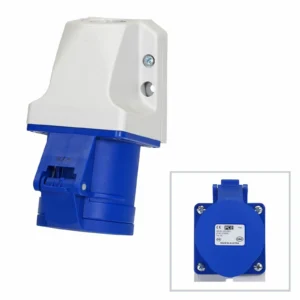 PCE 32A 230V 2PE Wall Mount Angled Socket 123-6K