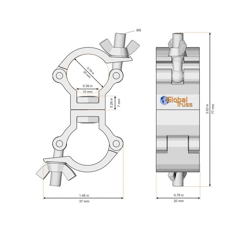 Global Truss F14 Swivel Coupler