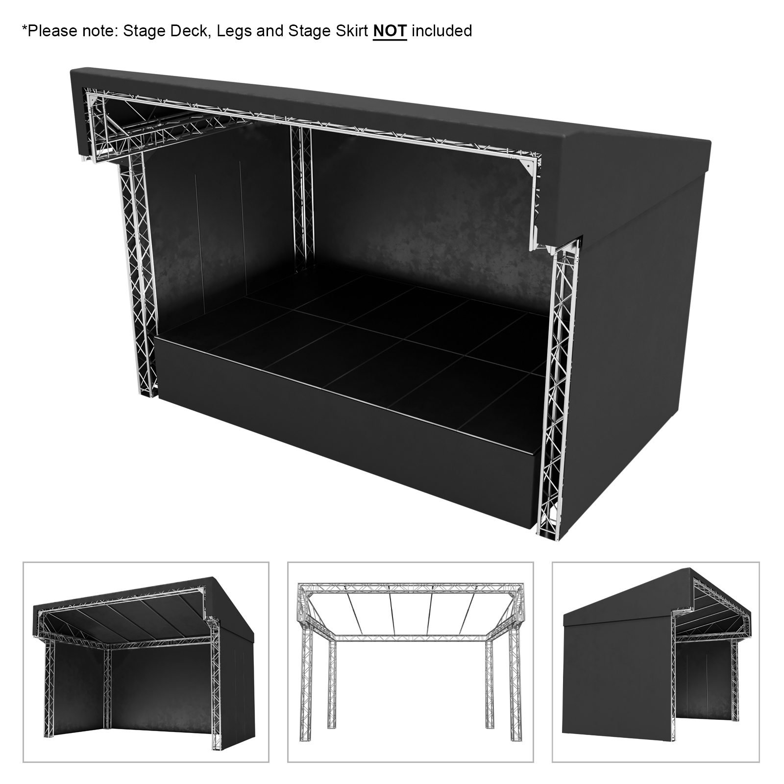 6 x 4m Pitch Stage Roof System