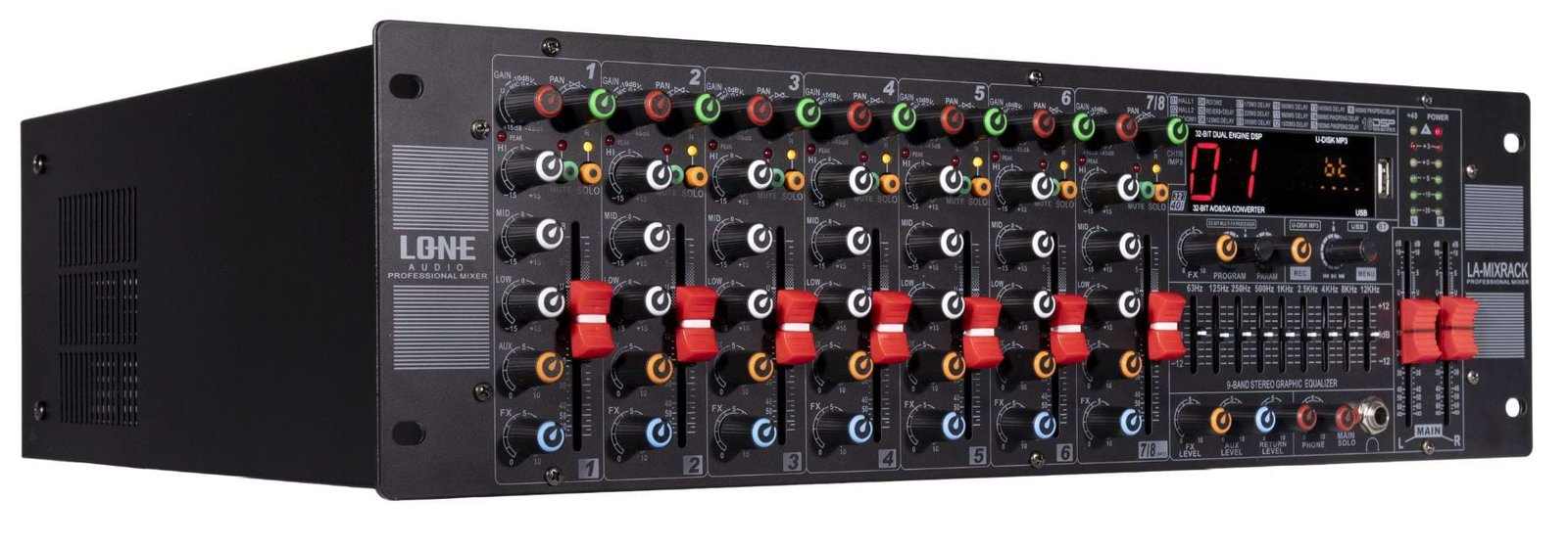 Lone Audio Multimedia Powered Mixer 8 channels Lone Audio Multimedia Powered Mixer 8 channels