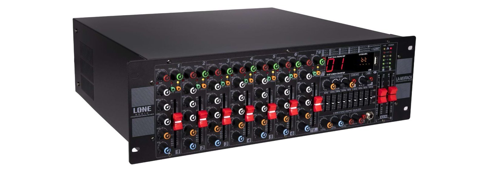 Lone Audio Multimedia Powered Mixer 8 channels Lone Audio Multimedia Powered Mixer 8 channels