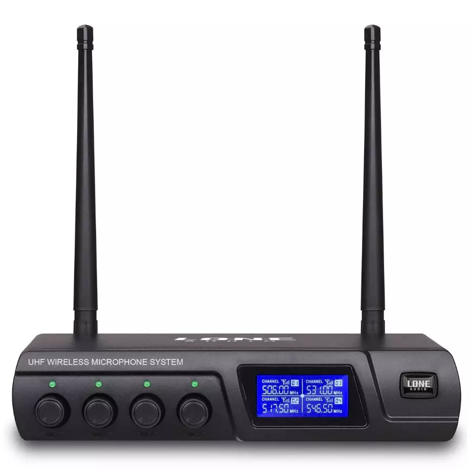 Lone Audio 4-Channel HF Wireless Mic System with 4 Handheld Mics Lone Audio 4-Channel HF Wireless Mic System with 4 Handheld Mics - Image 2