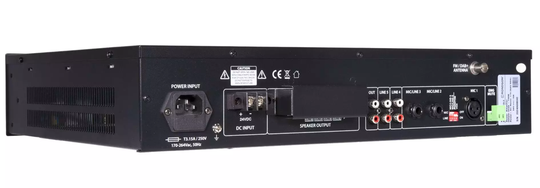 Rondson AM120 RM CD 2 120W 4 Zone Amplifier with 24V DC Backup CD Player USB SD FM Bluetooth Rondson AM120 RM CD 2 120W 4 Zone Amplifier with 24V DC Backup CD Player USB SD FM Bluetooth