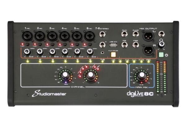 Studiomaster DigiLive 8C 8 input Digital Mixing Console