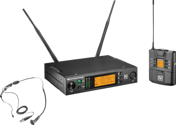 Electro-voice RE3-BPHW UHF Wireless Set Containing the HW3 Supercardioid Headworn Microphone - Image 4