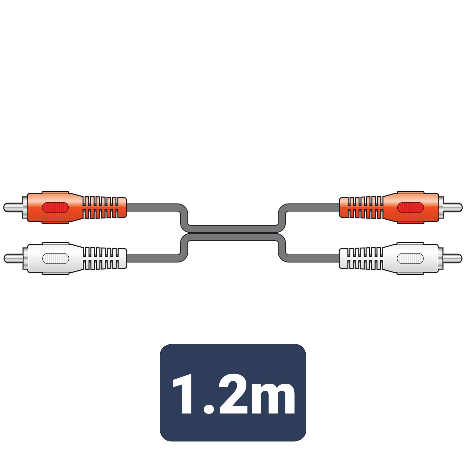 Volume Music Solutions AV:Link 2 x RCA Plugs to 2 x RCA Plugs Leads