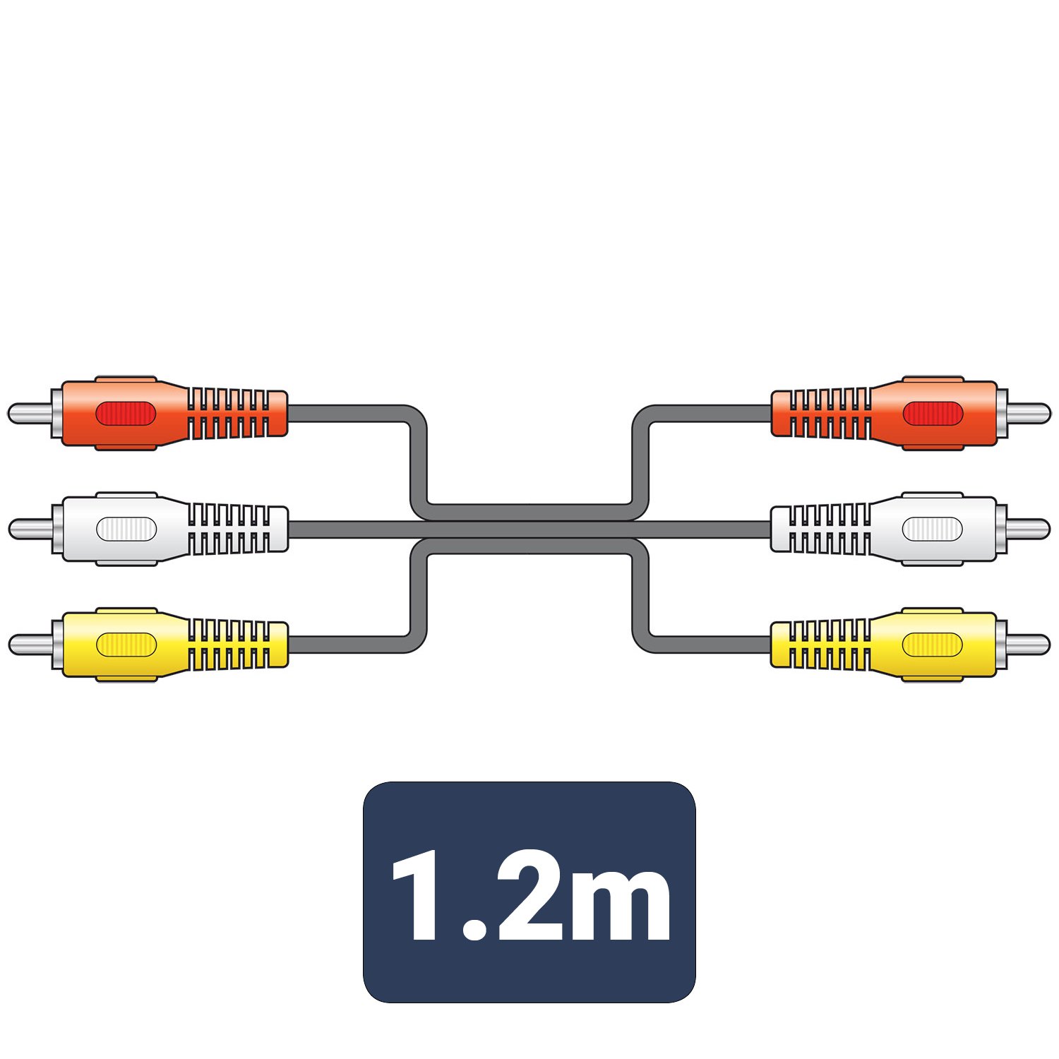 Volume Music Solutions AV:Link Three RCA Plugs to Three RCA Plugs Leads