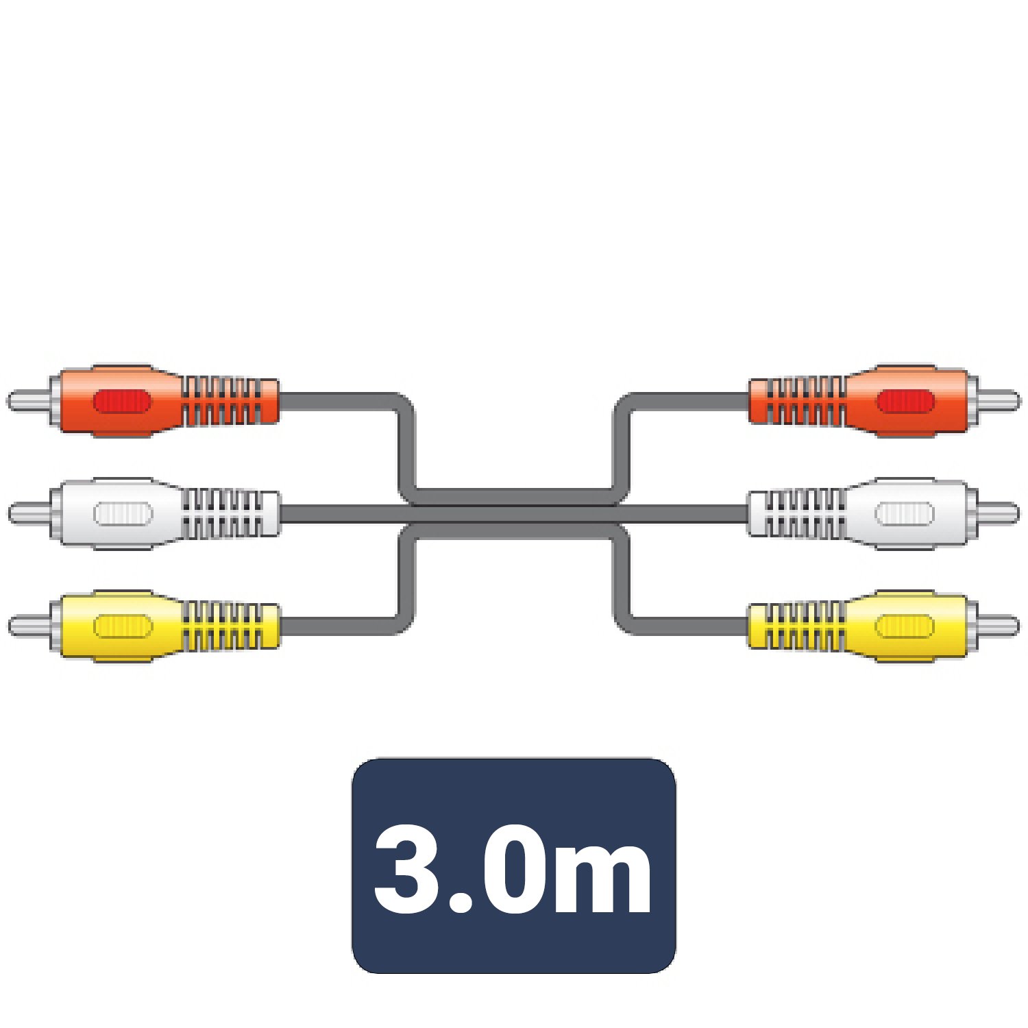 Volume Music Solutions AV:Link Three RCA Plugs to Three RCA Plugs Leads