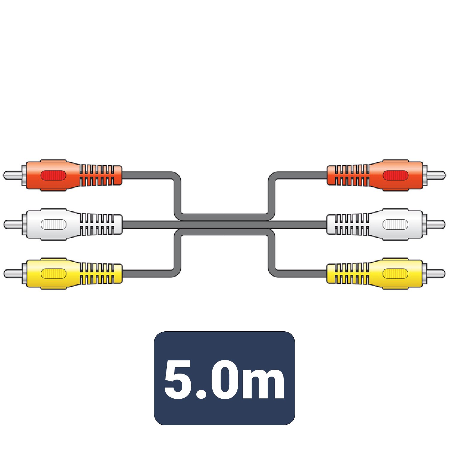 Volume Music Solutions AV:Link Three RCA Plugs to Three RCA Plugs Leads