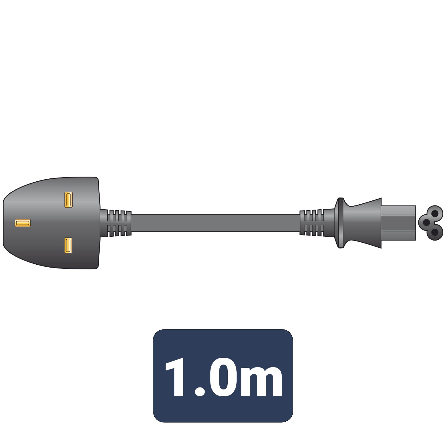 Volume Music Solutions Mercury Mains Power Leads UK Plug Clover Leaf 3A
