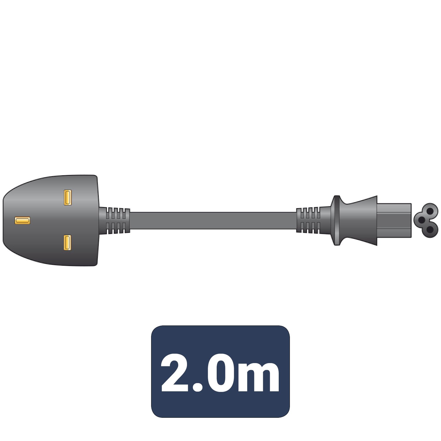 Volume Music Solutions Mercury Mains Power Leads UK Plug Clover Leaf 3A