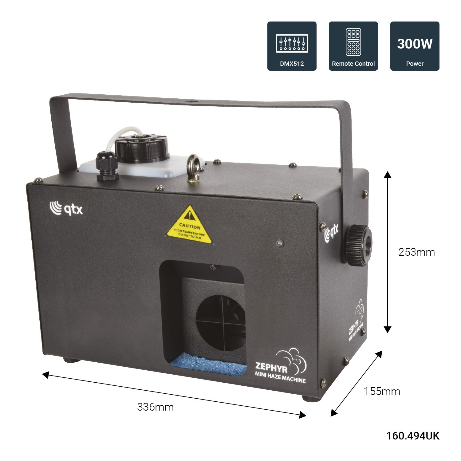 Volume Music Solutions QTX ZEPHYR-300: Haze Machine 300W ZEPHYR-300