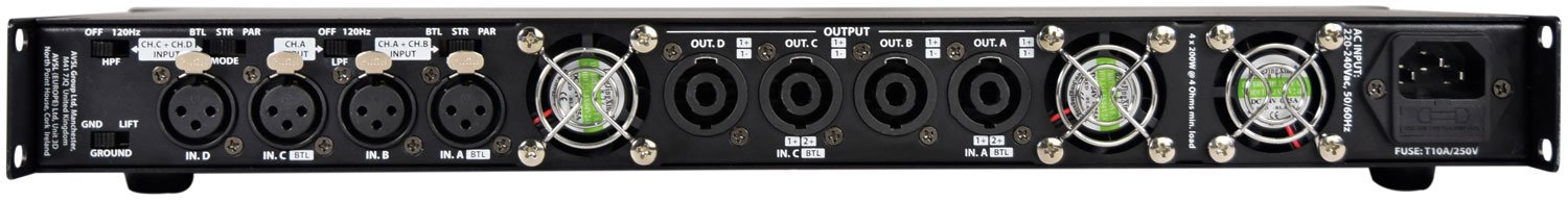 Citronic D-series Quad Power Amplifiers D4200