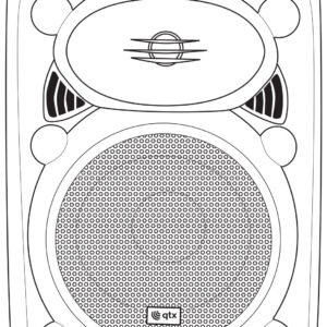 Volume Music Solutions QTX QRK Series Active Moulded Speaker Cabinets QR8K