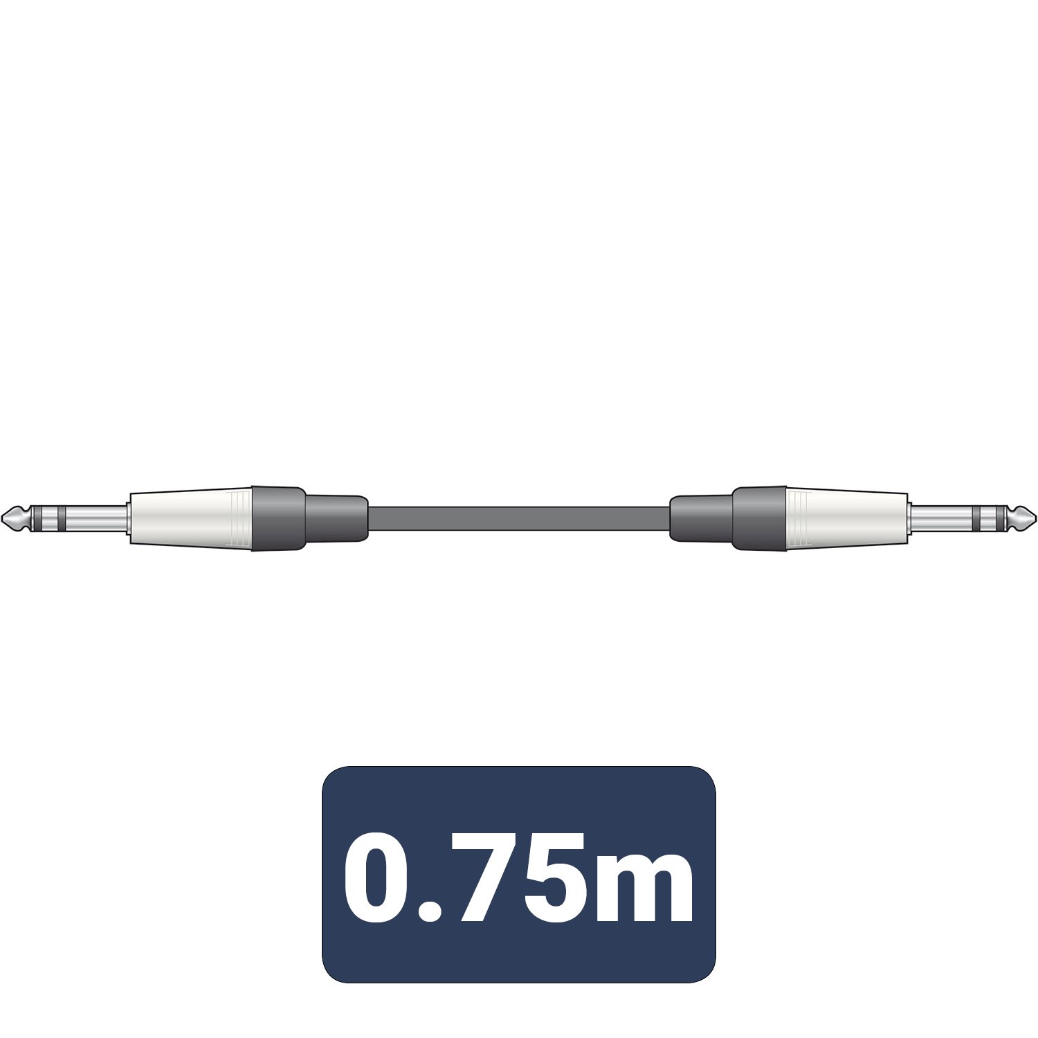 Citronic Classic Audio Leads 6.3mm TRS Jack Plug - 6.3mm TRS Jack Plug S6J075