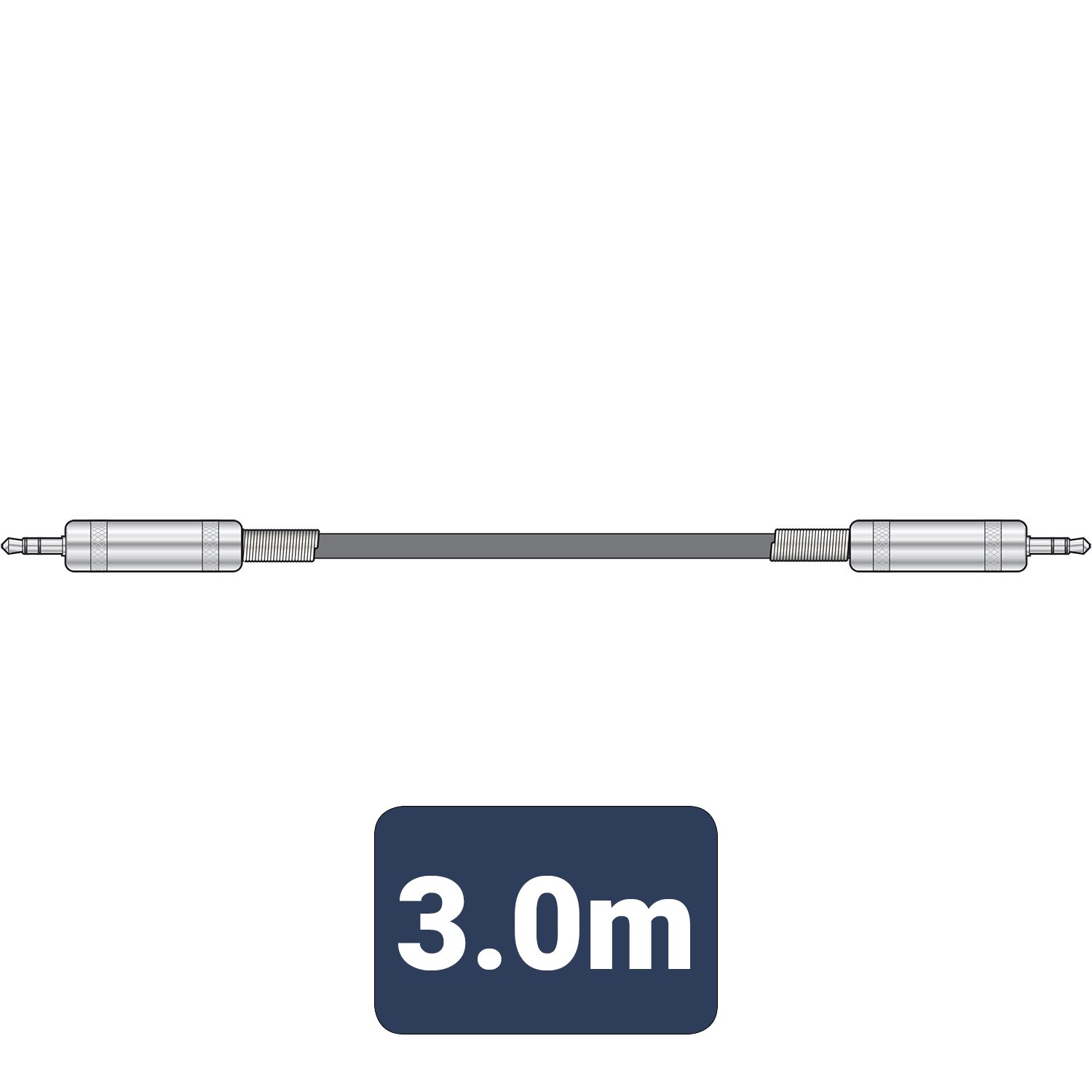 Volume Music Solutions Citronic Classic Audio Leads 3.5mm TRS Jack Plug - 3.5mm TRS Jack Plug S3J300