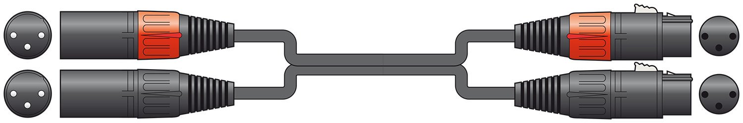 Citronic Classic Audio Leads 2 x XLR Female - 2 x XLR Male 2XF-2XM600