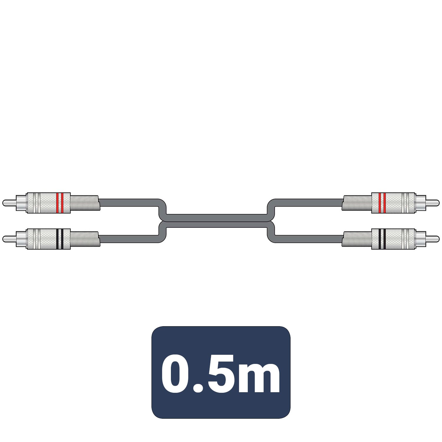 Volume Music Solutions Citronic Classic Audio Leads 2 x RCA Plugs - 2 x RCA Plugs 2R-2R050