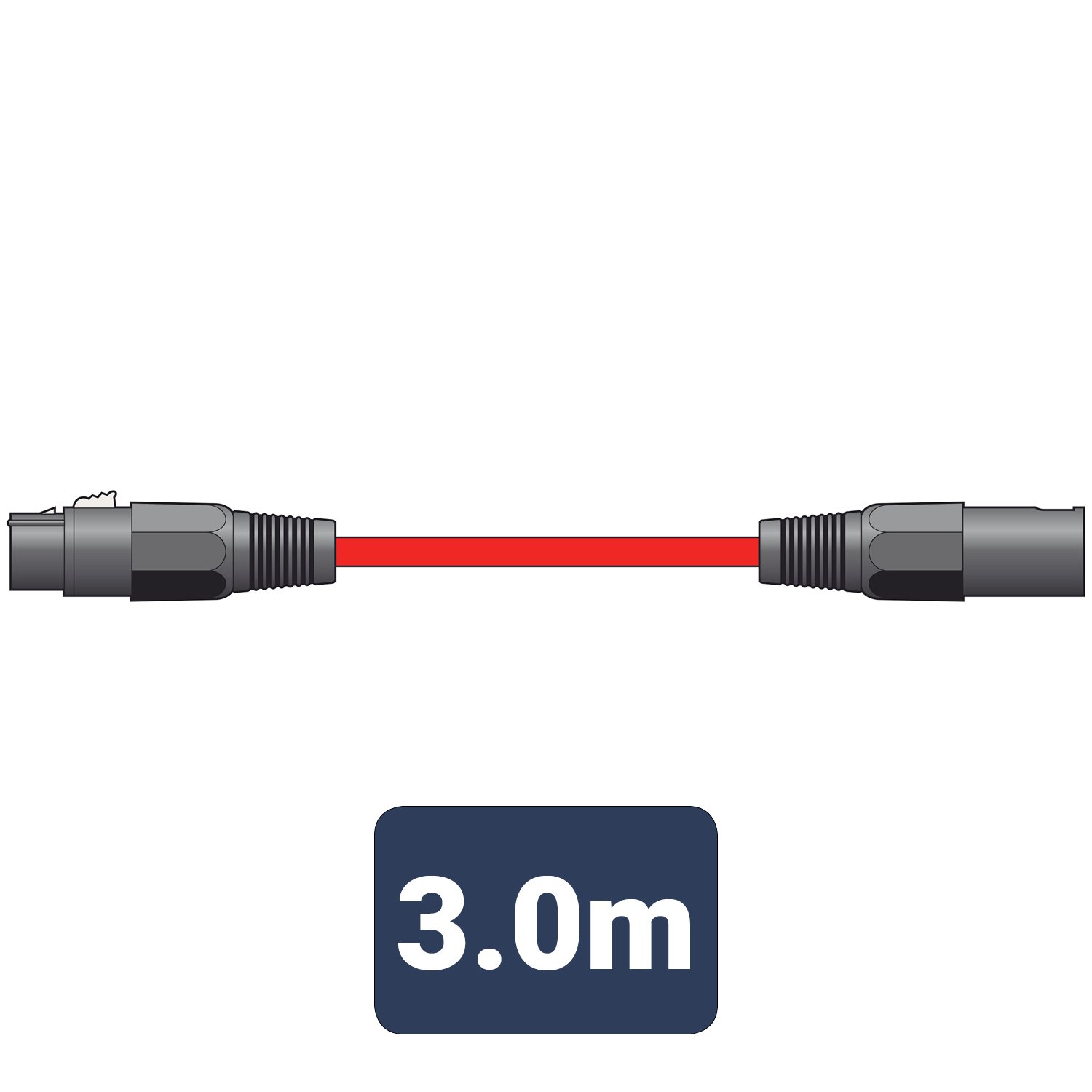 Volume Music Solutions Citronic Classic Microphone Leads XLR Female - XLR Male XF-XM300RD