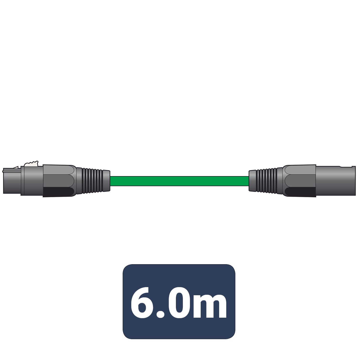 Volume Music Solutions Citronic Classic Microphone Leads XLR Female - XLR Male XF-XM600GN