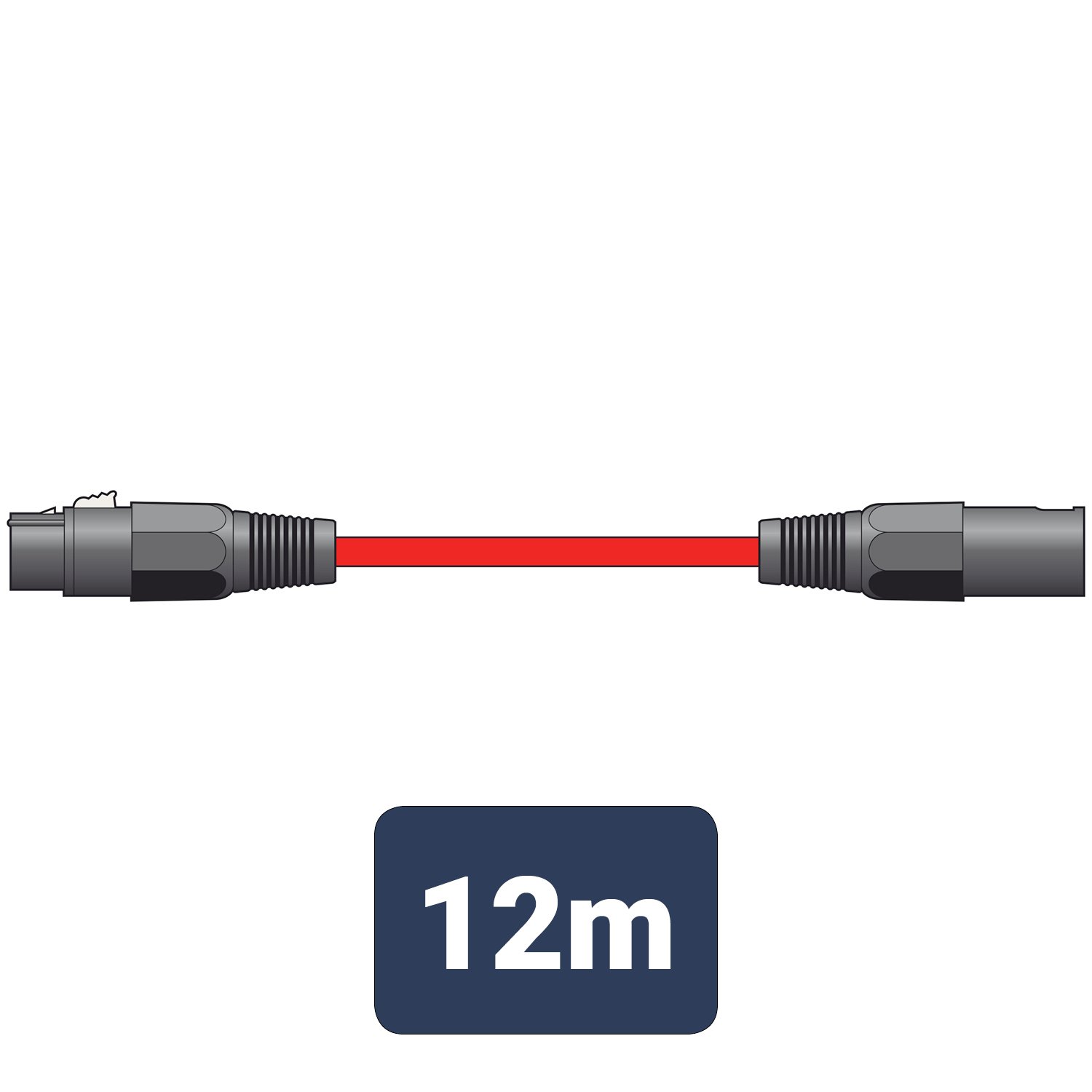 Volume Music Solutions Citronic Classic Microphone Leads XLR Female - XLR Male XF-XM1200RD