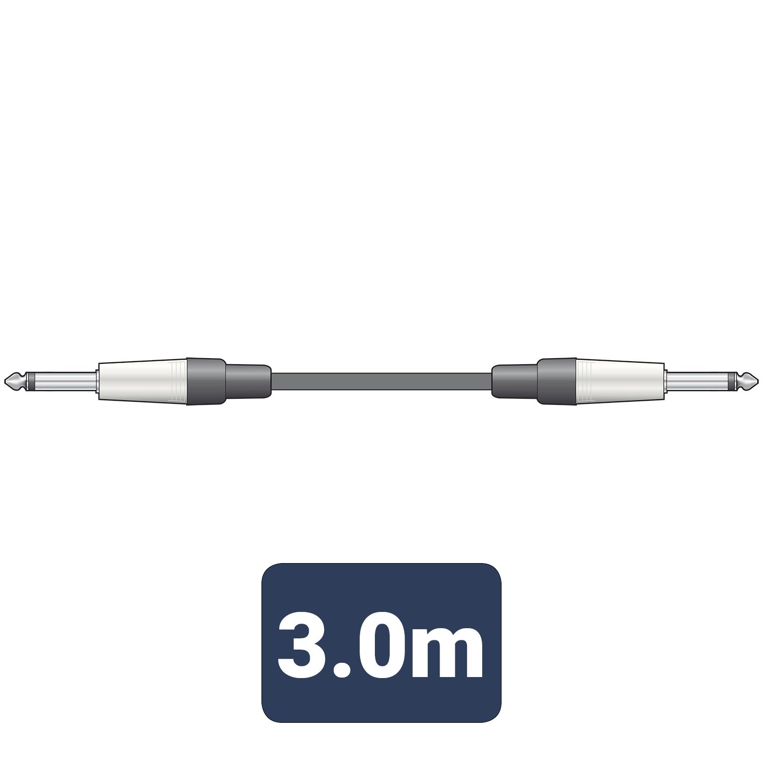 Volume Music Solutions Citronic Classic Guitar Leads 6.3mm Mono Jack Plug - 6.3mm Mono Jack Plug M6J-J300