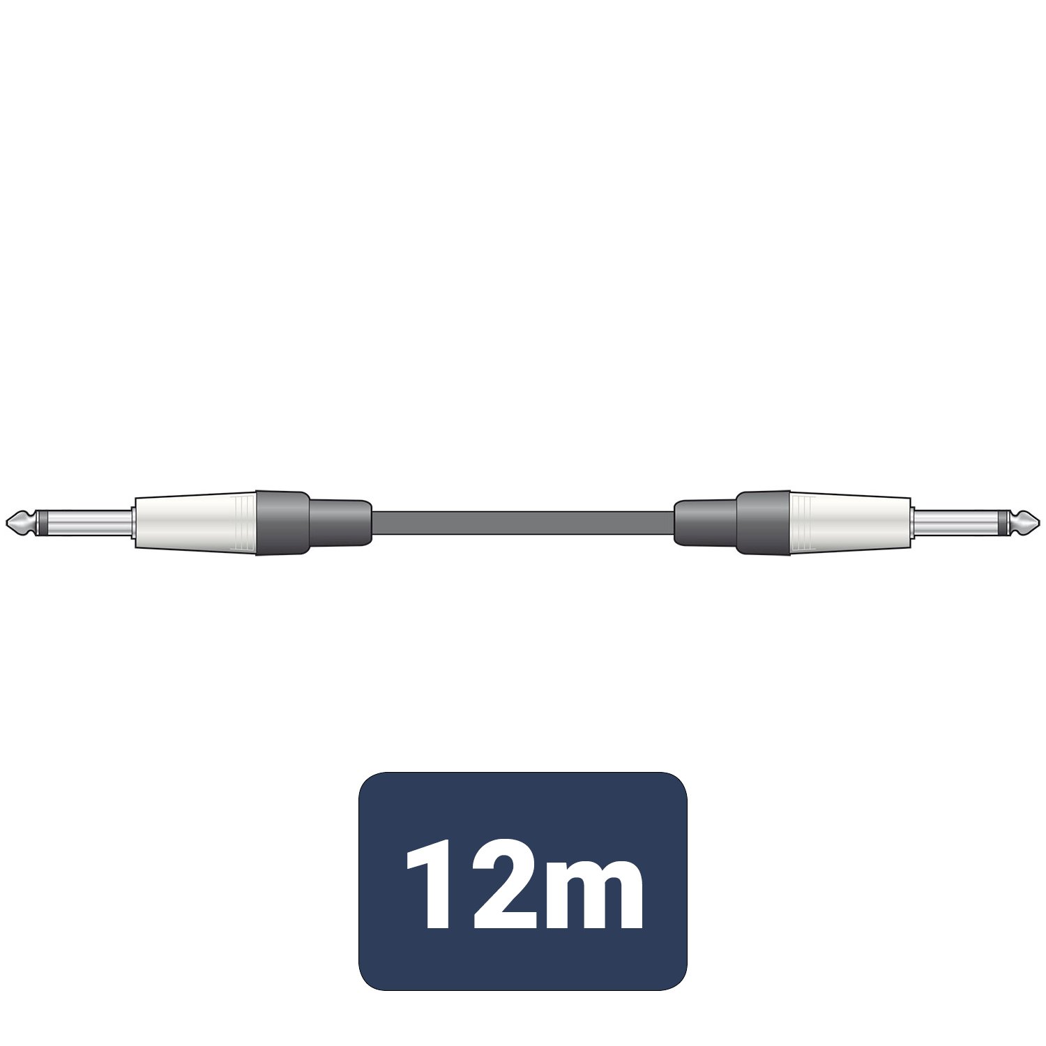 Volume Music Solutions Citronic Classic Guitar Leads 6.3mm Mono Jack Plug - 6.3mm Mono Jack Plug M6J-J1200